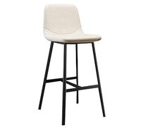 Bar Stool Industrial Farmhouse Barstool with PP Seat, Cafe Pub Kitchen Counter Dining Room Breakfast Bar Chair (White-2ps)