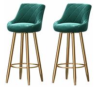 Bar Stool Industrial Farmhouse Barstool with PP Seat, Cafe Pub Kitchen Counter Dining Room Breakfast Bar Chair (White-2ps)