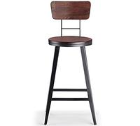 Bar Stools UK Portland Barre Tabouret (Noir & Noyer)
