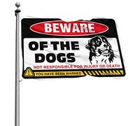 Bar Stuff For Man Cave Beware of Dog Flag Dorm Room Funny Windsocks Outdoor (60 x 90 cm)