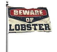 Bar Stuff For Man Cave Beware Of Lobster Flag Dorm Room Funny Windsocks Outdoor (120 x 180 cm)