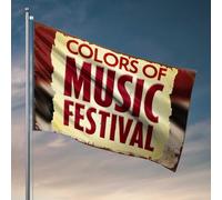 Bar Stuff For Man Cave Colors of Music Festival : une célébration vibrante du drapeau sonore décoration vintage drôle décoration d'intérieur (60 x 90 cm)
