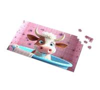 Bar Stuff For Man Cave Cow In The Bath With Pink Flowers Puzzle Funny Signs Metal Tin Decor (500 PCS)