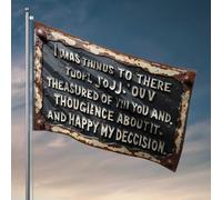Bar Stuff For Man Cave Panneau rouillé avec texte déformé : « I Was Thinus To There Tuopl, J'O Flag Vintage Decor Funny Home Decor (60 x 90 cm)
