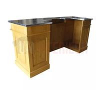 Bar sur mesure en pin massif 300cm pour tireuse à biére : Finition - Blanc
