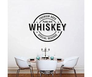 Bar Vin Restaurant Sticker Vinyle Whisky Tequila Alcool Sticker Mural Art Bar Chambre Décoration Murale 75X57 Cm