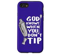 Bar Work God Knows When You Don't Tip Funny Citation Barman Coque pour iPhone SE (2020) / 7/8