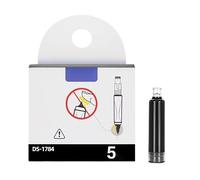 BAr128 Lot de 5 cartouches d'encre rechargeables non thermiques effaçables avec corps bleu et transparent 5 ml BAr128 (A, 5 cm)