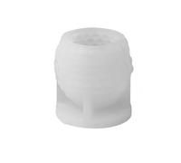 BAr409 Bougie en résine de silicone 3D Pomme de pin Savon Béton Convient pour le bricolage, le bureau, la décoration de la maison Blanc 7 cm