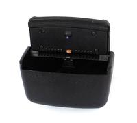 Barabesty Cendrier de voiture rectangulaire en plastique noir avec LED bleue