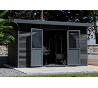 Barac Abri de jardin en bois composite 28 mm Onyx - 12 m² - 18-744035