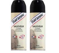 Baranne Aérosol Raviveur Daim Incolore | Protège, Ravive et Imperméabilise | Tous coloris | Chaussures et Accessoires Cuir | Nubuck | 200 mL (Lot de 2)