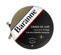 Baranne - Cirage de Luxe Noir | Cire d'Abeille Française | Nourrit, Ravive & Assouplit | Brillance Longue Durée | Chaussures Cuir | 75ml