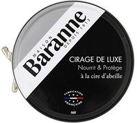 Baranne - Cirage de Luxe Noir Traditionnel à la Cire d’Abeille - Nourrit, Protège, fait Briller et Ravive le Cuir des Chaussures - Fabrication française - 75ML