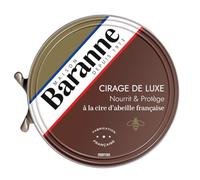 Baranne - Cirage Luxe Marron | Cire d'Abeille Française | Nourrit, Ravive & Assouplit | Brillance Longue Durée | Chaussures Cuir | 75ml