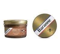 Baranne - Crème Cirage MIEL - Cire D'Abeille Française - Entretien Chaussure Cuir - Ravive Les Couleurs, Nourrit et Assouplit - Soin en profondeur et Brillance Supérieure Longue Durée - Pommadier 50mL