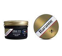 Baranne - Crème Cirage NOIR - Cire D'Abeille Française - Entretien Chaussure Cuir - Ravive Les Couleurs, Nourrit et Assouplit - Soin en profondeur et Brillance Supérieure Longue Durée - Pommadier 50mL