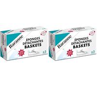 Baranne - Eponges Magiques Super Détachantes - Entretien et Baskets Blanches Cuir - Anti-Tâches & Traces - X3 éponges (Lot de 2)