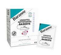 Baranne Lingettes Nettoyantes Baskets| Nettoient et respectent les baskets | Tous types de baskets | Fibres d'origine naturelle | Surface alvéolée | x16 Lingettes
