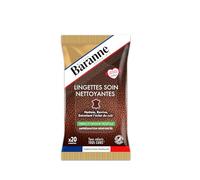 Baranne - Lingettes Nettoyantes Cuir - Canapé, Chaussures, Voiture - Nettoie et Ravive L'Eclat du Cuir - Paquet de 18 Lingettes