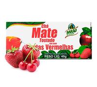 Barao Thé maté grillé aux fruits rouges - 25 sachets de thé maté du Brésil | Barao Chá Mate Tostado com Frutas Vermelhas Saquinhos De Chá Brasil