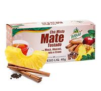 Barao Thé maté grillé avec pomme, clou de girofle et cannelle - 25 sachets de thé maté du Brésil | Chá Mate Tostado com Maçã, Abacaxi Cravo e Canela 25 Saquinhos De Chá Brasil
