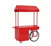 Baraque de Marché, Étal Portable avec Toit et Roulettes Verrouillables, Stand Mobile de Snacks pour Marchés, Foires de Rue, Festivals et Événements(Red,39x28x79in/100x70x200cm)
