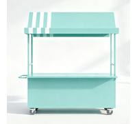 Baraque de Marché Portable Avec Auvent Et Roues Verrouillables