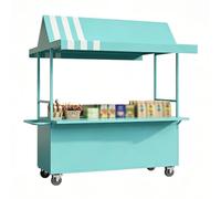 Baraque de Marché Portable avec Auvent et Roues Verrouillables