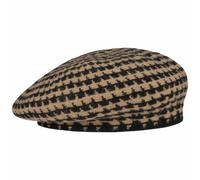 Barascon Béret Basque en Laine Houndstooth Femme - Made in The EU d'hiver pour Tricot Hiver Automne-Hiver - Taille Unique Beige-Noir