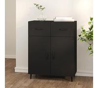 BaraSh Buffet Noir 69,5x34x90 cm Bois d'ingénierie,Tiroir Rangement,Commode Chambre,Meuble Tiroir