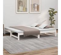 BaraSh Lit Coulissant Blanc 2X(90x190) cm Bois de pin Massif,lit gigogne 2 Places,lit Pliable