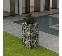 BaraSh Lit surélevé à Gabion Acier 50x50x100 cm,Bordure Pierre,Kit Gabion,Gabion Jardiniere
