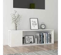 BaraSh Meuble TV Blanc 100x24x32 cm Aggloméré Meuble TV Étagère,Meuble Haut Salon,Meuble d'angle TV