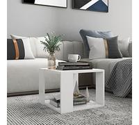 BaraSh Table Basse Blanc 40x40x30 cm Bois d'ingénierie,Table Basse Salon,Petite Table Basse,Table Basse Rétro