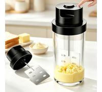 Baratte À Beurre Électrique, Machine À Baratter Le Beurre Avec Bol En Verre De 1,7 Litre (61 Oz), Préparation Rapide En 10 Minutes, Utilisation Simple Par Bouton, Nettoyage Rapide, Pour La