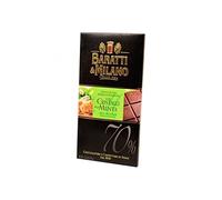 Baratti & Milano - TABLETTE CHOCOLAT NOIR 70% & CRISTAUX DE SUCRE A LA MENTHE 75GR - Produit artisanal italien