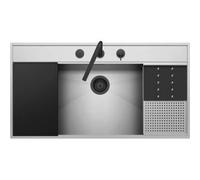 BARAZZA 1LFX101NK Évier Encastrable | Finition satinée, cuve 40 cm, épaisseur acier 1 mm