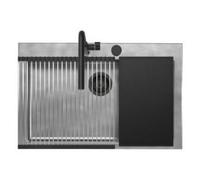 BARAZZA 1LUN8K Évier Encastrable | 71x40x19,5 cm, accessoires inclus, poids 16,5 kg