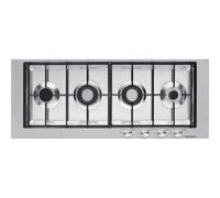 BARAZZA 1PBF104 Plaque de cuisson Ã gaz Encastrable | 2 gaz + 2 doubles couronnes Chef, inox AISI 304, grilles fonte