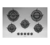 BARAZZA 1PMD70 Plaque de cuisson à gaz Encastrable | Inox AISI 304, dimensions 87x64x14 cm, poids 24,3 kg