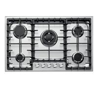 BARAZZA 1POF80 Plaque de cuisson Ã gaz | 5 feux, inox AISI 304, grilles fonte
