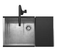 BARAZZA 1X70VK Évier Encastrable | Inox AISI 304, double cuve profonde, style professionnel