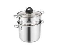 Barazzoni - 419048022 - Cuiseur à pâtes avec Couvercle Transparent et Panier, fabriqué en Italie, en Verre et Acier 18/10, 6 litres