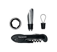 Barazzoni 91088640305 Vin Basic 2 pièces, Tire-bouchon professionnel et set anti-gouttes, acier