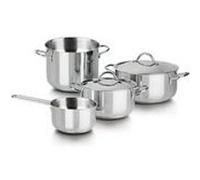 Barazzoni cuocimania batterie lot de 6casserole, 18cm casserole, 18cm casserole 22cm casserole 14ml, couvercle 18cm/22, en acier inoxydable acier inoxydable G