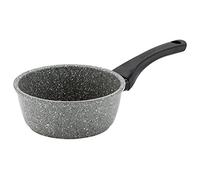 Barazzoni monolitica Cocotte, 1 poignée, Aluminium, Pierre monolitica avec marmotech Induction avec revêtement spécial en Aluminium/Acier 16 cm Diamètre, fabriqué en Italie, en Aluminium Gris