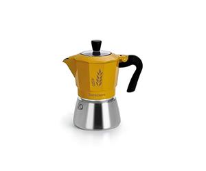 Barazzoni Orziera 2 Tasses, Chaudière bimétal : acier extérieur+aluminium intérieur pour un excellent café d'orge, certifié AICAF Academia Italiana Maestri del Café, Gaz