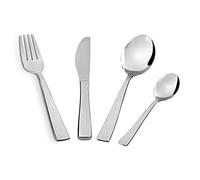Barazzoni, Set de Couverts de Table modèle Esmeralda, Monobloc en Acier Inoxydable 18/10, pour 6 Personnes, 24 pièces: 6 fourchettes, 6 cuillères, 6 Couteaux, 6 cuillères à thé, lavables au