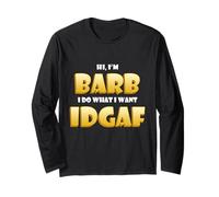Barb Costume IDGAF Meme Funny Halloween Costume for Barbaras Manche Longue